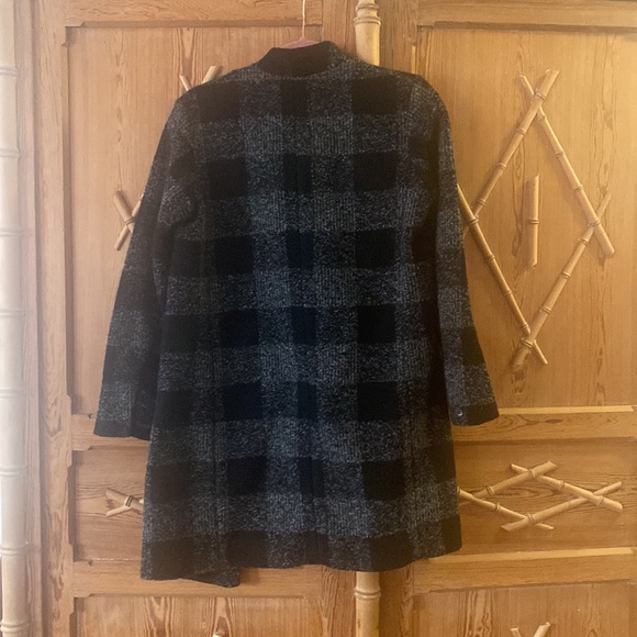 Gray Buffalo Plaid Club Monaco Japhia Fall Coat size xs - Picture 8 of 8